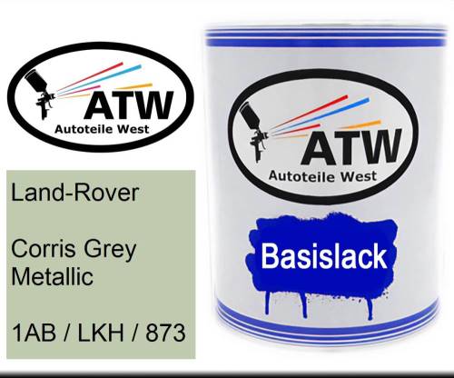 Land-Rover, Corris Grey Metallic, 1AB / LKH / 873: 1L Lackdose, von ATW Autoteile West.